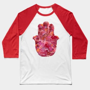 Red Watercolor Hamsa Baseball T-Shirt